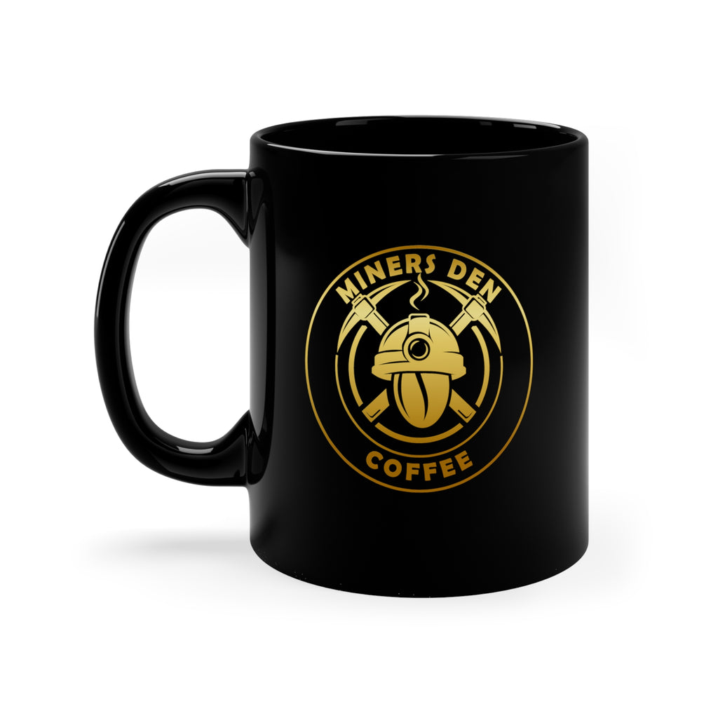 Miners Den Coffee 11oz Black Mug - Miners Den Coffee