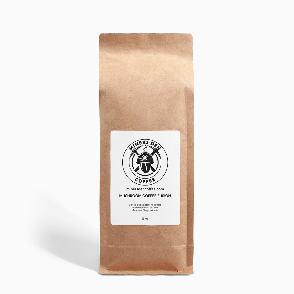 Miners Den Mushroom Coffee Fusion - Lion’s Mane & Chaga 16oz - Miners Den Coffee