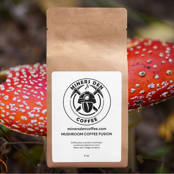 Mushroom Coffee Fusion - Lion’s Mane & Chaga 4oz - Miners Den Coffee